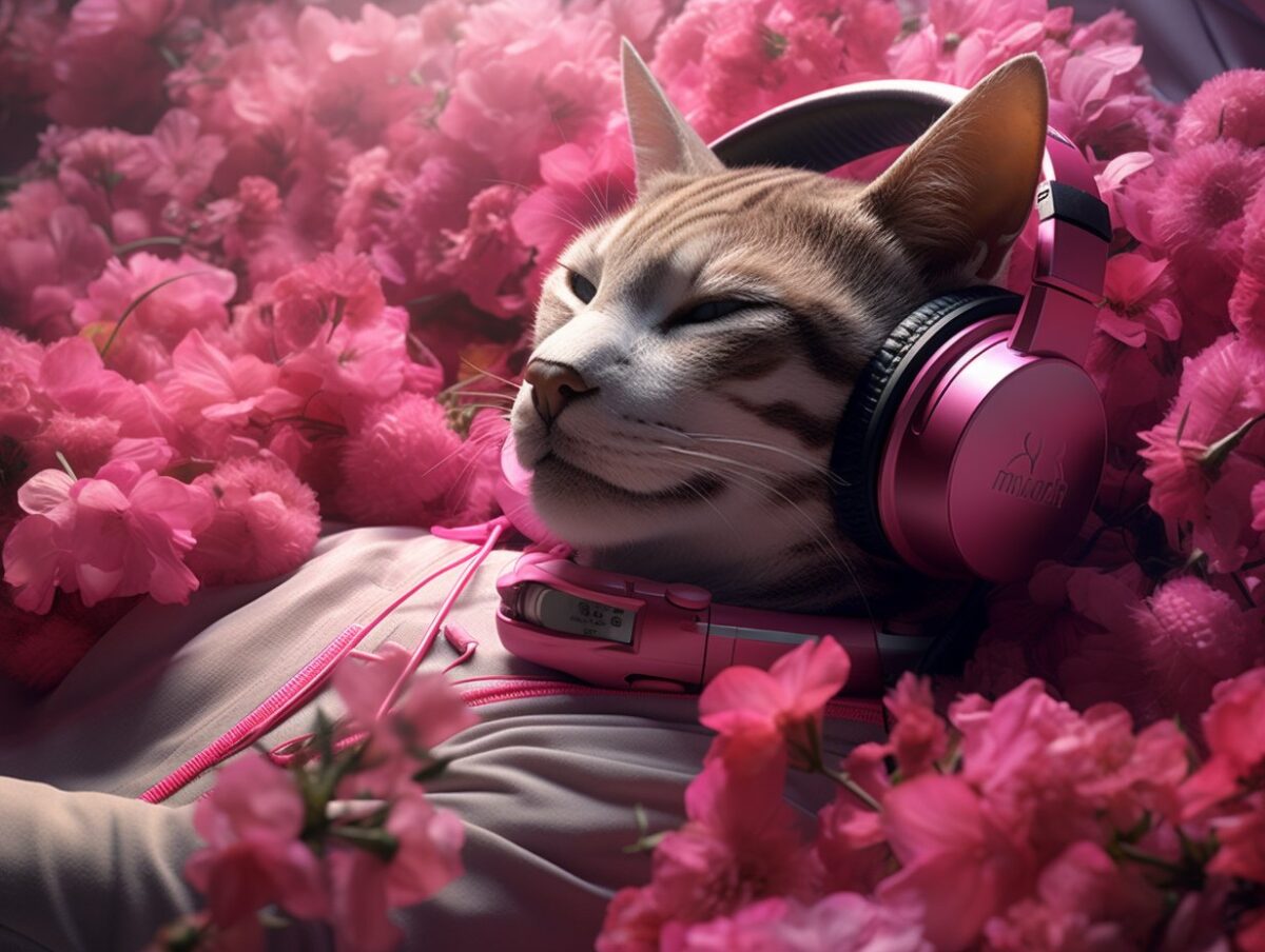 Cat in Headphones